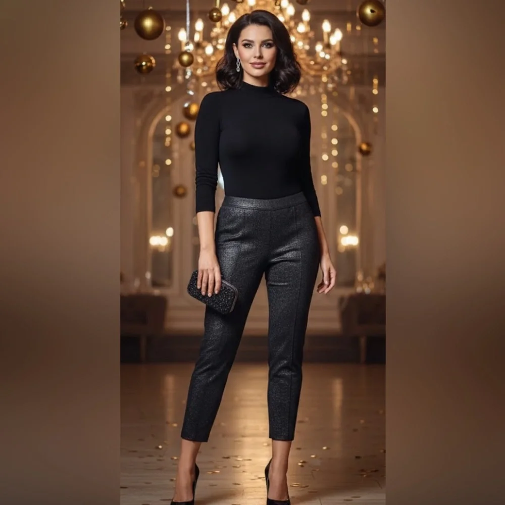 NWTAlfani Black Skinny Leg Leggings - Picture 2 of 11